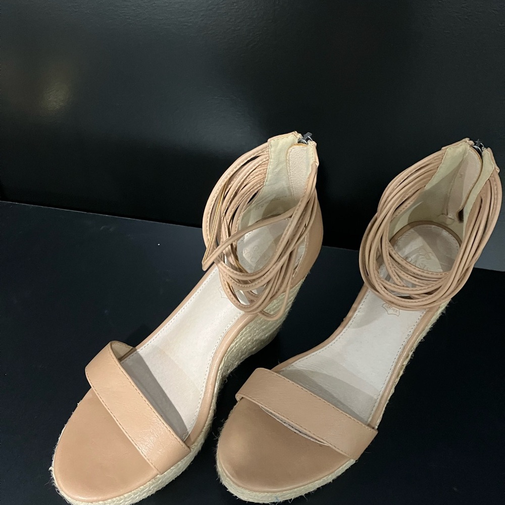 Tan Espadrille Wedges
